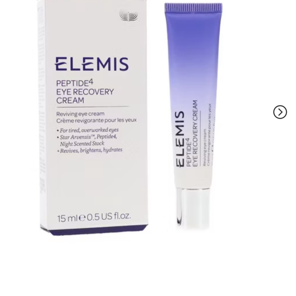 ELEMIS Peptide4 Eye Recovery Cream in Purple and White